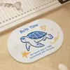 Alfombrilla absorbente de tierra de diatomeas dura de dibujos animados personalizada, alfombrilla de pie de secado rápido para baño, alfombrilla de pie antideslizante para entrada de baño y inodoro