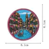 Parches de Monumentos de Ciudades del Mundo en Stock para Venta al por Mayor, Exclusivamente para Suministro Transfronterizo, Parches Bordados Termoadhesivos, Insignias Decorativas de Viaje para DIY