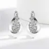 Europeo y Americano Transfronterizo Más Vendido Base de Latón Electrochapado Oro 18K Moda Circonita Pendientes Collar Set de Joyería Joyería para Orejas