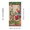 Cortina Banderín Cubierta de Puerta Navideña Transfronteriza Papá Noel Tela Colgante Decorativa para Exteriores Venta al por Mayor Cubierta de Puerta Festiva Personalización