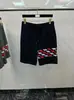 Outlet de fábrica de alta calidad TB para Hombre y Mujer Pantalones de Punto Jacquard Rojo, Blanco y Azul con Cuatro Barras Transpirables