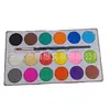 Set de Polvos de Acuarela Sólida de 18 Colores para Principiantes Set de Herramientas de Pintura Artística Caja Portátil de Pintura Gouache Sólido