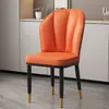 Silla de comedor estilo crema lujo ligero gama alta minimalista moderno estilo diseñador minimalista silla con respaldo para maquillaje en casa