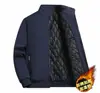 Estilo clásico popular, engrosado y forrado de felpa, cuello alto ejecutivo, chaqueta engrosada y forrada de felpa, abrigo de hombre para primavera y otoño