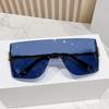 Nuevas gafas de sol sin marco de lujo europeas y americanas de moda para mujer, gafas de sol adelgazantes de alta gama, montura grande retro, protección UV
