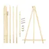 Caballete de Escritorio Desmontable de Madera Maciza Tipo Tornillo, Mini Caballete Triangular de Madera para Exhibición, Caballete de Madera de Ensamblaje DIY