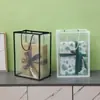 Bolso nuevo con borde de flores bolsa transparente para empaquetar ramos bolsa de mano de PVC para flores bolsa de regalo con ventana bolsa floral
