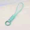 Chaveiro de joia pendente tecida à mão multicolorida de alta venda, cordão para bolsa de celular, cordão para boneca, pequeno pingente multiuso