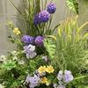 Arreglo de Escena de Flores Artificiales Naturales y Salvajes Estilo Bosque Nuevo, Arte Floral Floral de Flores Artificiales Estilo Bosque Azul Morado Estilo Jardín Venta al por Mayor