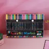 Marcador Acrílico Graffiti Transfronterizo al por Mayor Set de Bolígrafos de Acuarela para Niños Punta Suave Doble Cara Marcador de Dos Colores Fabricante