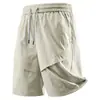 Shorts de Trabalho Transfronteiriços para Homens, Novo Estilo de Verão, Calças de Cinco Pontos Retas Largas, Calças Compridas Esportivas da Moda de Secagem Rápida Respiráveis