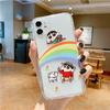 Adecuado para 11 Crayon Shin-Chan Apple 13Promax Funda para Teléfono Móvil Xiphone14Pro Todo Incluido 12 Funda Protectora Anticaída