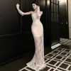 Vestido de Novia Sirena de Encaje Vintage con Tirantes para Novias, Adecuado para Fiestas de Compromiso y Ceremonias
