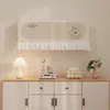 Funda de aire acondicionado estilo crema de dibujos animados, cubierta antipolvo de pared, cortina de cobertura completa bloqueadora de viento, cortina decorativa de tela para el hogar