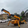 Grúa Araña Pequeña sobre Orugas para Espacios Estrechos, Máquina Elevadora Controlada Remotamente, Brazo Telescópico Hidráulico de Doble Combustible de 3t