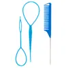 Peine para recoger pelo perezoso del hogar pin grande para arrancar pelo pin pequeño para arrancar pelo forma de pin para quitar pelo trenzado de pelo traje rosa