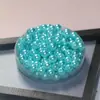 Accesorios para Joyería DIY Tejidos a Mano 8mm Coloridos Ecológicos Perlas de Imitación Perlas Falsas Agujero Recto Cuentas Redondas Material de Cuentas Sueltas