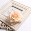 Manualidades de simulación DIY cabeza de flor de rosa de franela de alta calidad flor de seda flor de ojal accesorios para fotografía decoración de flores para arco venta al por mayor