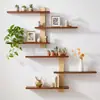Prateleira de Armazenamento de Parede Multicamadas em Madeira Maciça, Prateleira Criativa de Armazenamento de Parede, Prateleira Decorativa para Sala de Estar, Prateleira Decorativa para Casa Estilo Nórdico