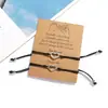 Directo de fábrica nuevo pulsera tejida de tarjeta de papel moda aleación hueca tejida ajustable traje de pulsera de tarjeta de papel para parejas