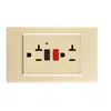Interruptor Doméstico Empotrado GFCI Transfronterizo Venta Directa del Fabricante Tipo Oculto Panel 118 Enchufe de Protección contra Fugas 20A