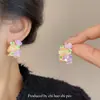 Jardín de Noche de Verano Es Adecuado para Pendientes de Flores Dopamina de Primavera para Mujer, Pendientes Estilo Resort de Playa, Pinzas para Orejas de Alta Gama