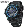 Sanda Doble Pantalla Reloj de Moda para Estudiante Deporte al Aire Libre Multifuncional Electrónico para Hombre y Mujer Resistente al Agua Luminoso