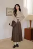 [Lavado tipo Cachemira Imitación] Suéter de Punto Elegante y Relajado para Mujer, Nueva Colección Otoño/Invierno, Top de Punto Único Estilo Francés