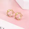 Pendientes Seven Mile Green Sea para Mujer, Estilo Hada Floral, Aros Simples y Únicos, Delicados y Pequeños, Estilo Bosque, Nuevo Modelo 2022