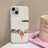 Case Criativo Quatro Gatos Adequado para Celular Apple 17Promax Iphone16 Fosco 15 Divertido 14 Capa Macia 13