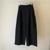 Pantalones Casuales Simples de Pierna Torcida Estilo Coreano para Mujer Otoño Nuevo Holgados Versátiles de Cintura Alta de Pierna Ancha Adelgazantes de Pierna Recta Pantalones Casuales