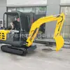 Mini excavadora SG8018 excavadora pequeña de orugas multifuncional giratoria 360 grados