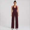 Conjunto de Chaleco de Yoga Cruzado con Cuello Halter y Escote en V con Copas Extraíbles, Chaleco Deportivo con Hermoso Diseño en la Espalda, Conjunto de Ropa Casual para Fitness y Yoga