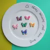 Nuevos accesorios de crema de mariposas coloridas de dibujos animados para diademas, fundas de teléfono y parches hechos a mano para zapatos Crocs