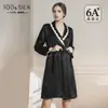 Camisola de Noite de Seda Pesada 19 Mmi Feminina 100% Seda de Amoreira Luxo Leve Roupão Matinal Senso Sofisticado Roupa de Casa Camisola Única