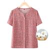 Camisa Floral de Verano de la Abuela, Casual de Manga Corta para Mujeres de Mediana Edad y Mayores, Camisa Holgada para Madres, Ropa Pequeña