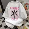 Camiseta de Manga Corta con Diseño de Estampado de Letras Hip-Hop Tendencia Nacional Verano Ins Estilo Pareja Oversize Estilo Universitario Top