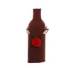 Nueva cubierta navideña transfronteriza para botella de vino, cinturón de tela tejida, figura de Papá Noel, cubierta para champán, decoración de ambiente para mesa de bar
