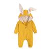 Primavera y Otoño Pascua Niños y Niñas Orejas de Conejo Una Pieza Hassel con Cremallera de Borde Inclinado Mono de Algodón Lindo Camisa para Escalar
