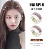 Grampo de Cabelo Estilo Noite Gritante de Yu Shuxin 2025 Novo Grampo de Cabelo Trançado de Metal Argola Redonda com Strass Acessório de Cabelo