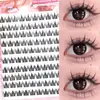 100 Cachos de Cílios Postiços Pequenos Estilo Cachorro de Alta Capacidade Sem Cola, Espessos e Naturais, Estilo Mangá, Realistas, Segmentados, para Pessoas Preguiçosas