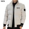Casaco acolchoado de algodão com gola alta masculino transfronteiriço, casaco de inverno espesso quente, cardigã de moda com zíper, jaqueta acolchoada de algodão, casaco casual, novo em estoque