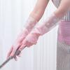 Luvas finas de plástico gelatinoso para limpeza de luvas de cozinha doméstica luvas de veludo para lavar louça no inverno