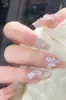 Explosiones del libro de Little Red Riding, armadura de desgaste, sentido avanzado, ojo de gato, piezas de manicura pura hechas a mano, flores en flor, piezas de uñas usables de diamantes