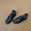 Edición Lancui~ Velcro Estilo Británico Corte Profundo Versátil para Mujer Sin Cordones Tacón Bajo Cuero Genuino Transpirables Mocasines