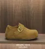 Fundo macio confortável totalmente fechado aumento de altura Birkenstock sapatos femininos 2026 Primavera Outono novo preguiçoso slip-on retrô Birkenstock sapatos únicos
