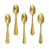 Cuchara de Café de Acero Inoxidable Cuchara para Remover Cuchara para Comer de Niños Cuchara Dorada para Postre Cuchara para Comer de Restaurante en Casa Cuchara