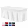 Funda Elástica para Mesa Transfronteriza, Funda de Mesa Estilo Falda Rectangular para Banquetes de 6 pies, Mantel Elástico para Oficina de Conferencias