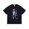 Camiseta BAPE Verão Camuflada Unissex Manga Curta Gola Redonda Estilo Japonês Tendência