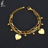 Pulsera Nueva para Mujer Pulsera Pulsera de Acero Inoxidable Femenina Mejor Amiga Regalo de Pareja Simple Versátil Pulsera Corazón de Amor